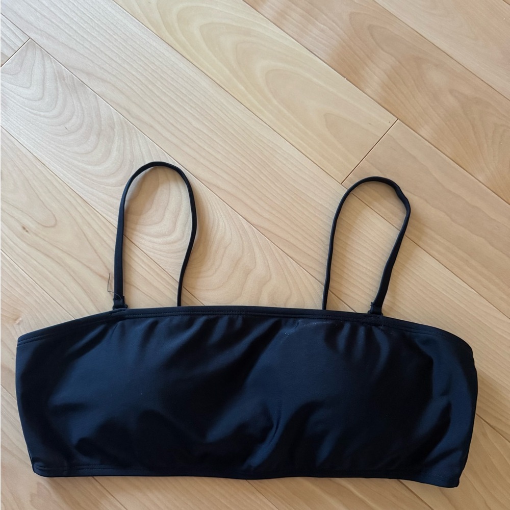 Women’s black bandeau bikini top (M)